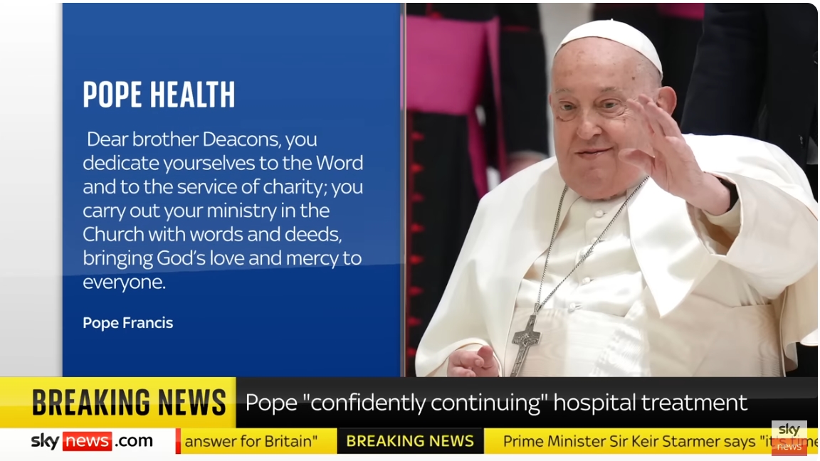 Papa Francisc, mesaj de pe patul de spital